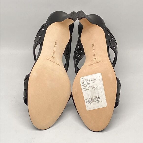 Manolo Blahnik Sophocles Perforated Mules - Picture 12 of 13